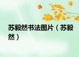 苏毅然书法图片（苏毅然）