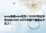 sony电脑vaio系列（SONY笔记本里头的VAIO GATE中那个摄像头不见了）