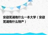 安徽芜湖有什么一本大学（安徽芜湖有什么特产）