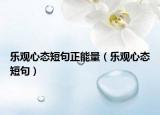 乐观心态短句正能量（乐观心态短句）