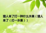 猎人来了打一种什么水果（猎人来了（打一水果））