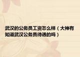 武汉的公务员工资怎么样（大神有知道武汉公务员待遇的吗）