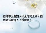 微博怎么看别人什么时间上线（微博怎么看别人上线状态）