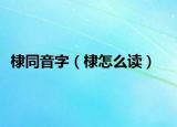 棣同音字（棣怎么读）
