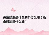 蒸鱼豉油是什么调料怎么用（蒸鱼豉油是什么油）