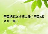 苹果锈怎么快速去除（苹果x怎么开广角）