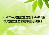 dnf75ss光剑歃血之怨（dnf95版本光剑歃血之怨在哪里可以爆）