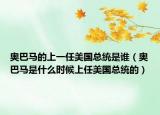 奥巴马的上一任美国总统是谁（奥巴马是什么时候上任美国总统的）