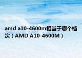 amd a10-4600m相当于哪个档次（AMD A10-4600M）