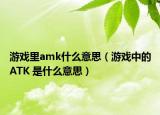 游戏里amk什么意思（游戏中的ATK 是什么意思）