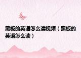 黑板的英语怎么读视频（黑板的英语怎么读）