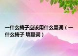 一什么椅子应该用什么量词（一什么椅子 填量词）