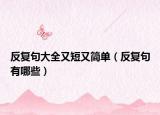 反复句大全又短又简单（反复句有哪些）