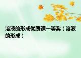 溶液的形成优质课一等奖（溶液的形成）