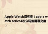 Apple Watch调亮度（apple watch series4怎么调整屏幕亮度）