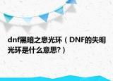 dnf黑暗之息光环（DNF的失明光环是什么意思?）