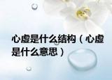 心虚是什么结构（心虚是什么意思）