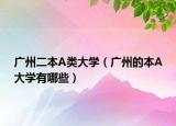 广州二本A类大学（广州的本A大学有哪些）