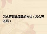怎么灭苍蝇简单的方法（怎么灭苍蝇）