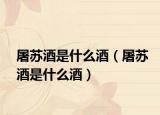 屠苏酒是什么酒（屠苏酒是什么酒）