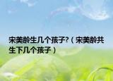 宋美龄生几个孩子?（宋美龄共生下几个孩子）