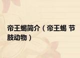 帝王蝎简介（帝王蝎 节肢动物）
