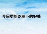 今日更新吃萝卜的好处