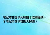 笔记本的显卡天梯图（谁能提供一个笔记本显卡性能天梯图）