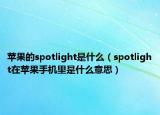苹果的spotlight是什么（spotlight在苹果手机里是什么意思）