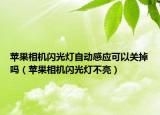 苹果相机闪光灯自动感应可以关掉吗（苹果相机闪光灯不亮）