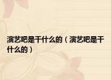 演艺吧是干什么的（演艺吧是干什么的）