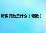 奇数偶数是什么（奇数）
