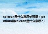 celeron是什么意思处理器（pentium和celeron是什么意思?）
