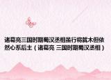 诸葛亮三国时期蜀汉丞相虽行将就木但依然心系后主（诸葛亮 三国时期蜀汉丞相）
