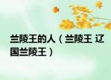 兰陵王的人（兰陵王 辽国兰陵王）