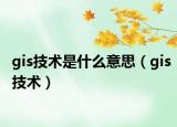 gis技术是什么意思（gis技术）