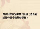 月食过程分为哪五个阶段（月食的过程de五个阶段有哪些）
