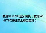 索尼wi h700蓝牙耳机（索尼WI-H700耳机怎么重启蓝牙）