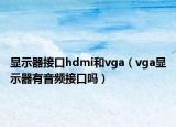 显示器接口hdmi和vga（vga显示器有音频接口吗）