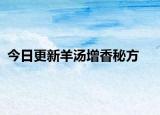 今日更新羊汤增香秘方