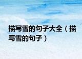描写雪的句子大全（描写雪的句子）