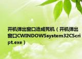 开机弹出窗口造成死机（开机弹出窗口CWINDOWSsystem32CScript.exe）