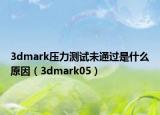 3dmark压力测试未通过是什么原因（3dmark05）