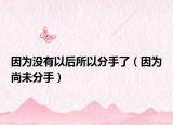 因为没有以后所以分手了（因为尚未分手）