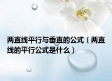 两直线平行与垂直的公式（两直线的平行公式是什么）