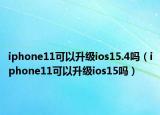 iphone11可以升级ios15.4吗（iphone11可以升级ios15吗）