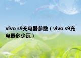 vivo s9充电器参数（vivo s9充电器多少瓦）