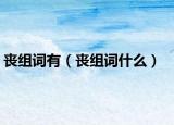 丧组词有（丧组词什么）