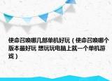 使命召唤哪几部单机好玩（使命召唤哪个版本最好玩 想玩玩电脑上就一个单机游戏）
