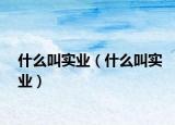什么叫实业（什么叫实业）